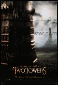 7r447 LORD OF THE RINGS: THE TWO TOWERS teaser DS 1sh '02 Peter Jackson & J.R.R. Tolkien epic!