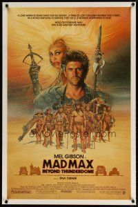 7r456 MAD MAX BEYOND THUNDERDOME 1sh '85 art of Mel Gibson & Tina Turner by Richard Amsel