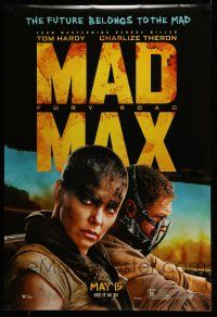 7r457 MAD MAX: FURY ROAD teaser DS 1sh '15 great cast image of Tom Hardy, Charlize Theron!
