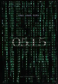 7r472 MATRIX RELOADED holofoil teaser 1sh '03 Keanu Reeves, free your mind on 05.15!