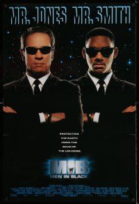 7r478 MEN IN BLACK int'l DS 1sh '97 Will Smith & Tommy Lee Jones close-up!