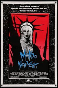 7r491 MONDO NEW YORK 1sh '88 Harvey Keith, Karen Finley, great image of punk Statue of Liberty!