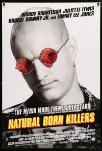 7r506 NATURAL BORN KILLERS white tagline style B DS 1sh '94 Stone cult classic, Woody Harrelson!