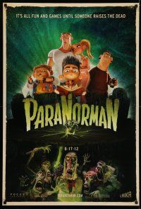 7r527 PARANORMAN 8-17-12 advance DS 1sh '12 all fun and games until someone raises the dead!