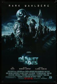 7r542 PLANET OF THE APES style C advance DS 1sh '01 Tim Burton, great image of huge ape army!