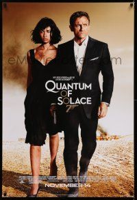7r576 QUANTUM OF SOLACE advance 1sh '08 Daniel Craig as James Bond, sexy Olga Kurylenko!