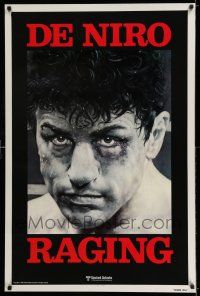 7r584 RAGING BULL teaser 1sh '80 classic Hagio boxing art of Robert De Niro, Martin Scorsese