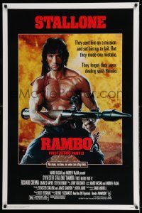 7r587 RAMBO FIRST BLOOD PART II 1sh '85 no law, no war can stop Sylvester Stallone!