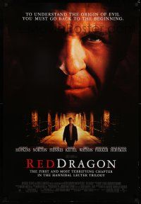 7r592 RED DRAGON DS unrated style 1sh '02 Anthony Hopkins, Edward Norton, cool tattoo image!