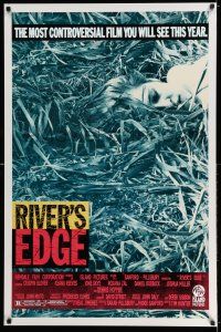 7r610 RIVER'S EDGE 1sh '86 Keanu Reeves, Crispin Glover, most controversial film!