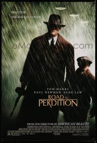 7r611 ROAD TO PERDITION DS 1sh '02 Sam Mendes directed, Tom Hanks, Paul Newman, Jude Law