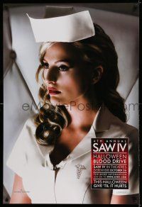 7r633 SAW IV 1sh '07 Tobin Bell, Halloween blood drive, great profile image of sexy nurse!
