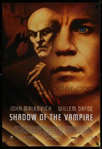7r648 SHADOW OF THE VAMPIRE 1sh '00 art of John Malkovich as F.W. Murnau, Willem Dafoe!