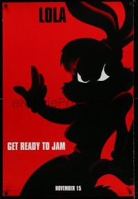 7r676 SPACE JAM teaser DS 1sh '96 Michael Jordan, cool artwork of Lola Bunny!