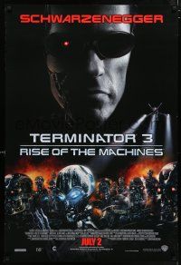 7r735 TERMINATOR 3 int'l advance DS 1sh '03 Arnold Schwarzenegger, creepy image of killer robots!