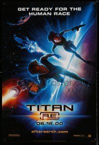 7r751 TITAN A.E. style A teaser 1sh '00 Don Bluth sci-fi cartoon, get ready for the human race!