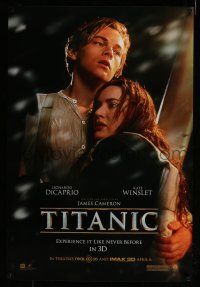 7r753 TITANIC April 6 IMAX DS 1sh R12 Leonardo DiCaprio & Winslet, Cameron!