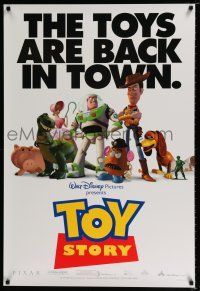 7r767 TOY STORY cast style DS 1sh '95 Disney/Pixar cartoon, Buzz Lightyear, Woody & more!