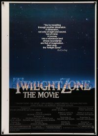 7r017 TWILIGHT ZONE printer's test 1sh '83 Joe Dante, Steven Spielberg, from Serling TV series