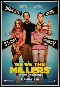 7r821 WE'RE THE MILLERS teaser DS 1sh '13 Jennifer Aniston, Jason Sudeikis, Emma Roberts & Poulter!