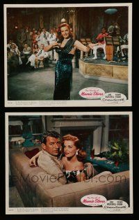 7s177 REVOLT OF MAMIE STOVER 2 color 8x10 stills '56 sexy dancing Jane Russell and w/Richard Egan!