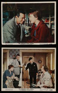 7s180 TROUBLE WITH HARRY 2 color 8x10 stills '55 Alfred Hitchcock, Gwenn, Forsythe & MacLaine!