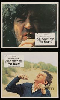 7s283 SHOUT 2 color English FOH LCs '78 Alan Bates, John Hurt, directed by Jerzy Skolimowski!