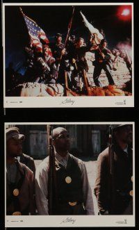 7s077 GLORY 8 8x10 mini LCs '89 Morgan Freeman, Matthew Broderick, Denzel Washington, Civil War!