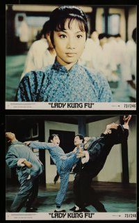7s092 LADY KUNG FU 8 8x10 mini LCs '73 unbreakable China doll gives you the licking of your life!