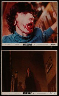 7s169 SEIZURE 3 8x10 mini LCs '74 Oliver Stone's directorial debut, Jonathan Frid!