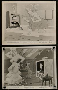 7s693 TV OF TOMORROW 7 8x10 stills '53 Tex Avery, Fred Quimby, voiced by Paul Frees, cool images!
