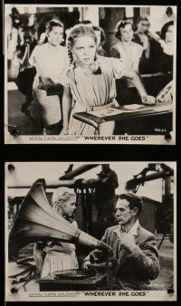 7s567 WHEREVER SHE GOES 9 Canadian 8x10 stills R50s gorgeous Eileen Joyce, young Suzanne Parrett!