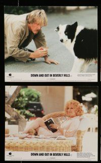 7s191 DOWN & OUT IN BEVERLY HILLS 8 color English FOH LCs '86 Nick Nolte, Bette Midler, Dreyfuss!