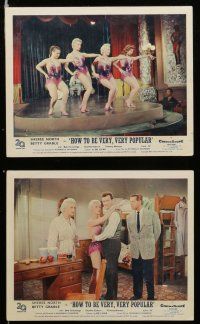 7s198 HOW TO BE VERY, VERY POPULAR 8 color English FOH LCs '55 Betty Grable, Sheree North, Cummings