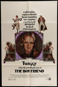 7t146 BOY FRIEND 1sh '71 directed by Ken Russell, sexy blond Twiggy!