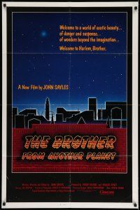 7t151 BROTHER FROM ANOTHER PLANET 1sh '84 John Sayles, alien Joe Morton & Statue of Liberty!
