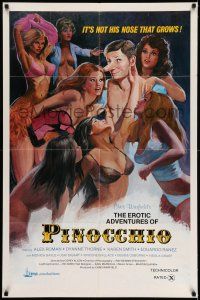 7t350 PINOCCHIO 1sh R76 Alex Roman, Dyanne Thorne, The Erotic Adventures of Pinocchio!