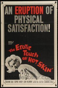 7t352 EROTIC TOUCH OF HOT SKIN 1sh '66 Radley Metzger, Fabienne Dali, Sophie Hardy, sexy image!