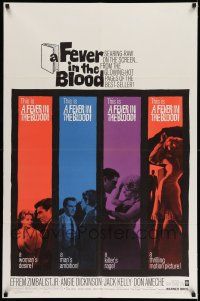 7t367 FEVER IN THE BLOOD 1sh '61 sexy Angie Dickinson was involved with judge Efrem Zimbalist Jr!