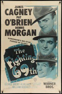 7t371 FIGHTING 69th 1sh R48 WWI soldiers James Cagney, Pat O'Brien & Dennis Morgan!