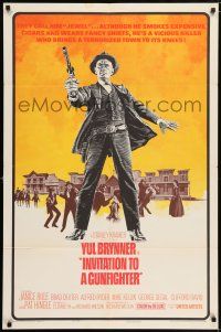 7t490 INVITATION TO A GUNFIGHTER 1sh '64 vicious killer Yul Brynner brings a town to its knees!