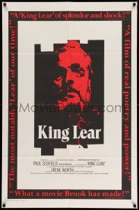7t503 KING LEAR 1sh '72 Cyril Cusack, Paul Scofield in the title role, Shakespeare!