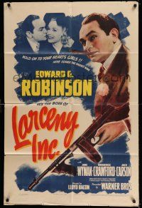 7t509 LARCENY INC. 1sh '42 Edward G. Robinson will steal the gold right out of your teeth!
