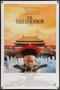 7t513 LAST EMPEROR 1sh '87 Bernardo Bertolucci epic, great image of young emperor w/army!