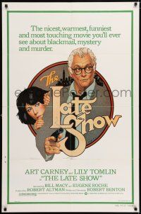 7t517 LATE SHOW 1sh '77 great Richard Amsel artwork of Art Carney & Lily Tomlin!