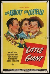 7t528 LITTLE GIANT 1sh '46 Bud Abbott & Lou Costello sell vacuum cleaners!