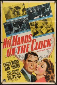 7t597 NO HANDS ON THE CLOCK style A 1sh '41 sexy Jean Parker had to marry detective Chester Morris!