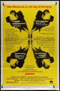 7t602 OBSESSION reviews 1sh '76 Brian De Palma, Paul Schrader, Genevieve Bujold!