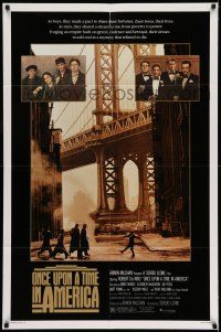 7t616 ONCE UPON A TIME IN AMERICA 1sh '84 De Niro, James Woods, directed by Sergio Leone!
