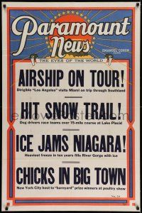7t635 PARAMOUNT NEWS NO. 51 1sh '20s Airship on Tour, Hit Snow Trail, Ice Jams Niagara!